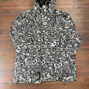 Burton RARE graphic design Snowboard Jacket Men’s M